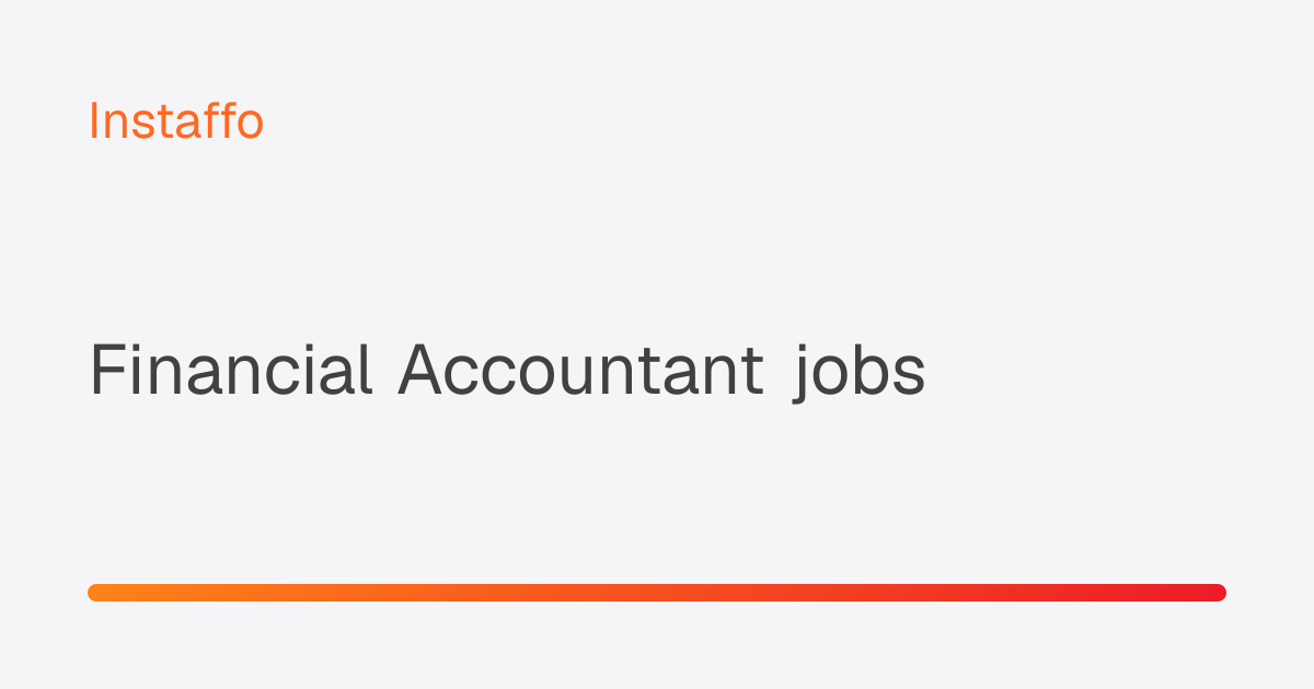 Financial Accountant jobs | Instaffo