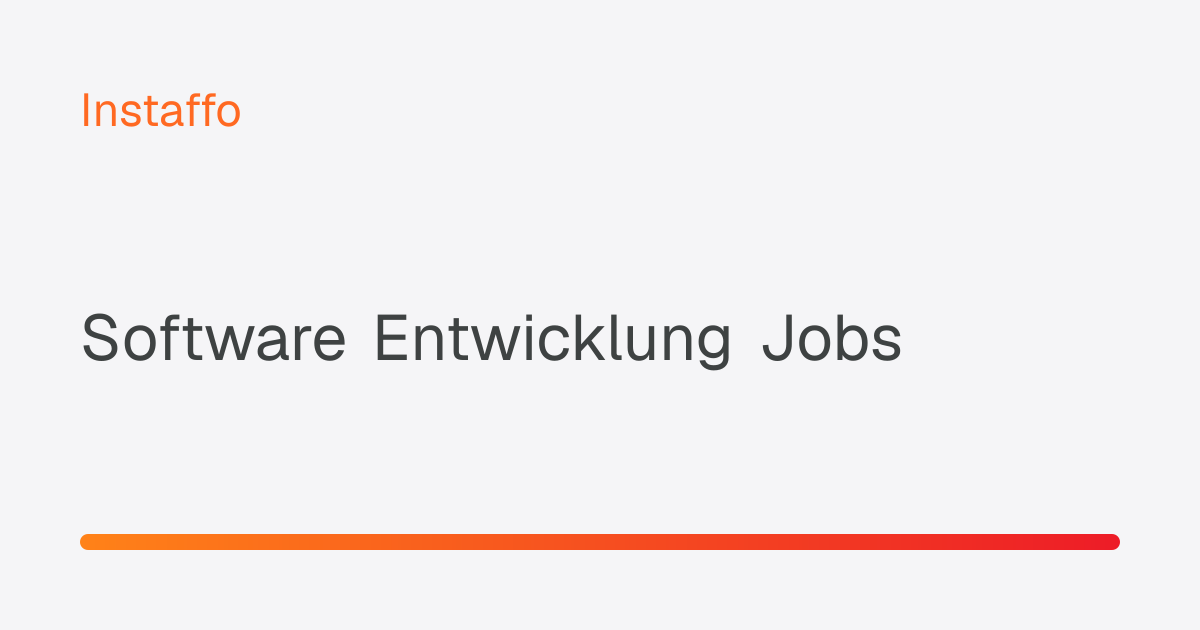 Software Entwicklung Jobs | Instaffo